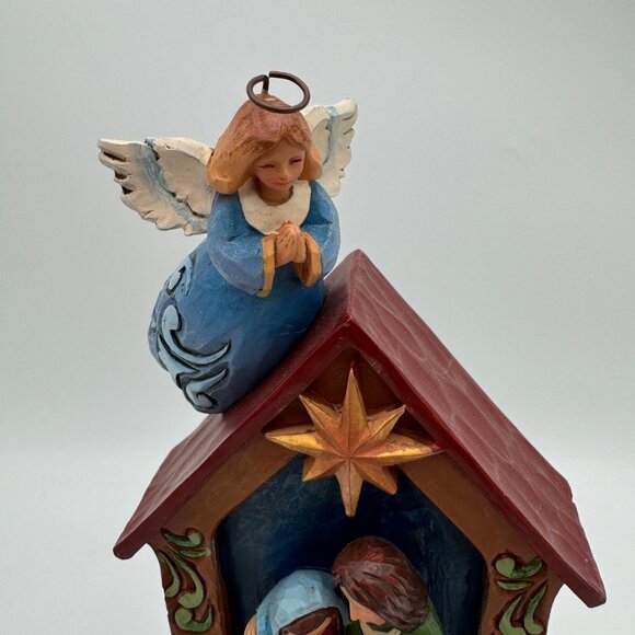 Jim Shore Manual Revolving Nativity 11" Heartwood 2016 Messiah Savior King - Picture 2 of 8